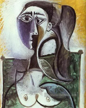 Portrait d’une femme assise 1960 cubiste Peinture à l'huile